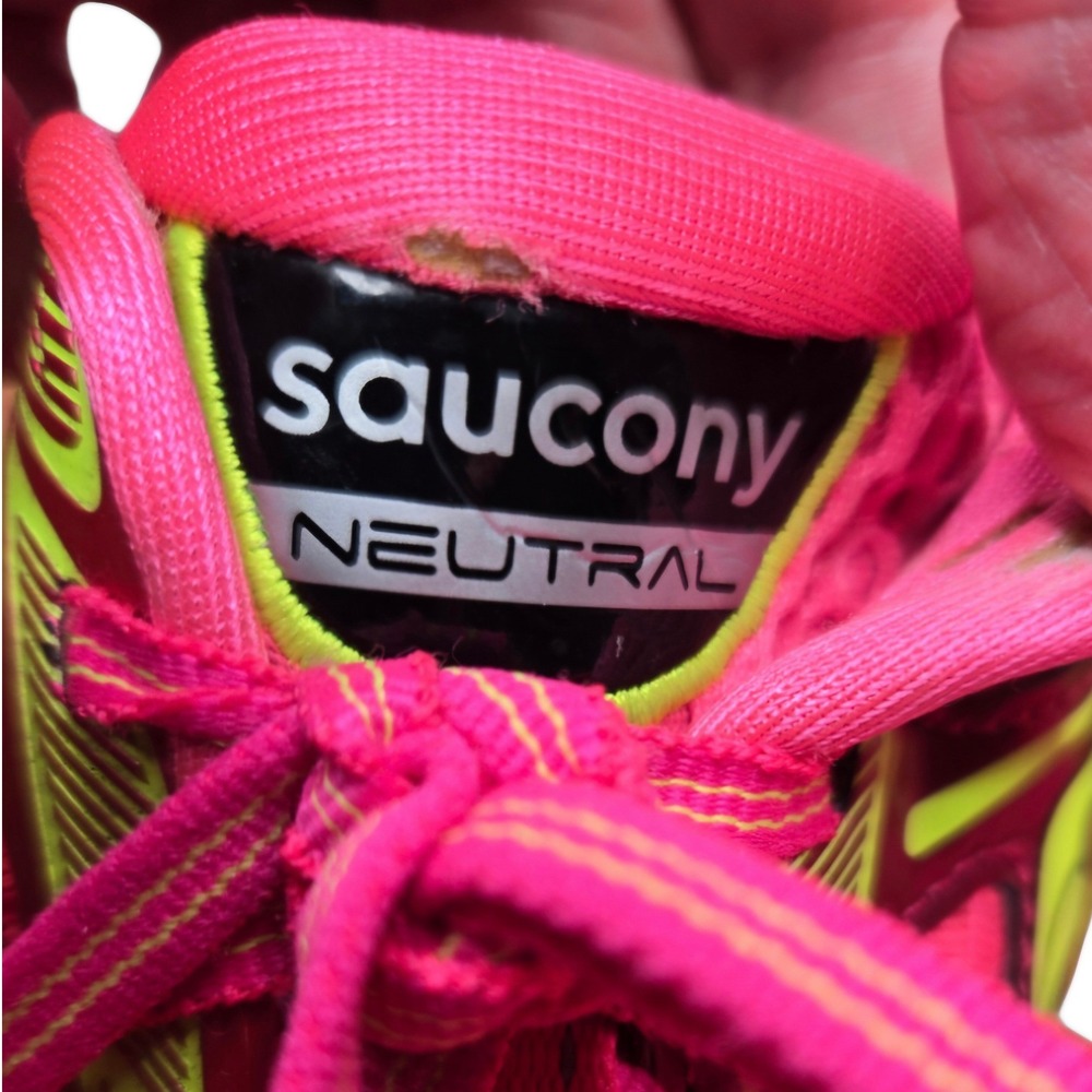 Saucony Breakthru PowerGrid Running Shoes Womens 6.5 Pink Citron S10265-1 - Picture 8 of 16